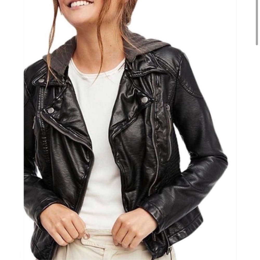 Free People Vegan Leather Jacket